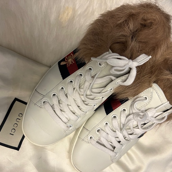 Gucci Fur Sneakers